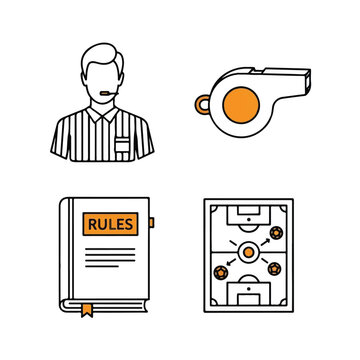 Referee Whistle Rules Book Soccer.