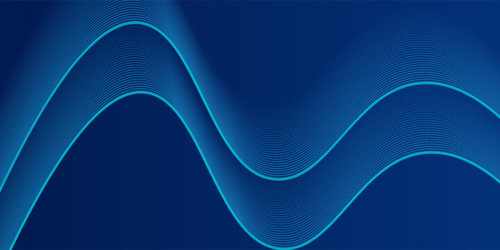 Abstract blue background with flowing lines for futuristic concept. Dynamic waves. vector illustration.