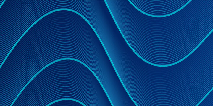 Abstract blue background with flowing lines for futuristic concept. Dynamic waves. vector illustration.
