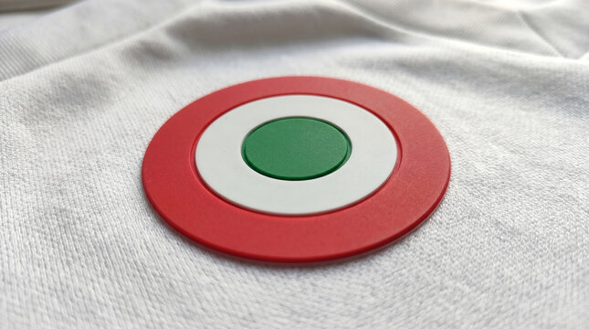 Italian Cup Winner Roundel Patch on White Football Jersey