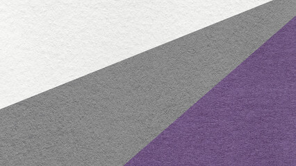 Fototapeta premium Abstract geometric paper texture background with white, gray, violet diagonal split. Rays pattern decorative backdrop