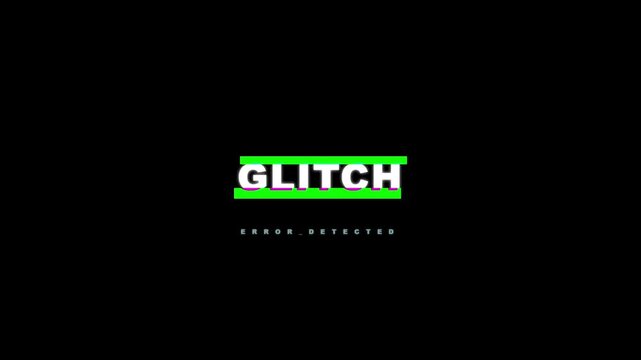 Glitch Error Text Animation Cyberpunk Digital Distortion Background Loop