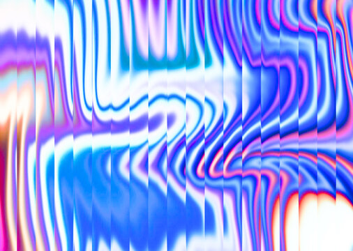 Abstract background with vertical wavy lines in blue, purple, and pink gradient colors, creating a dynamic and modern liquid motion effect