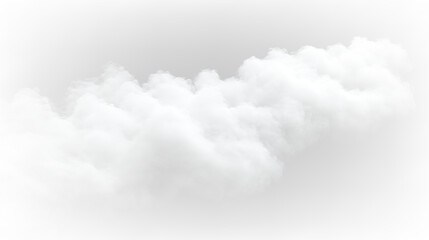 Fluffy clouds drift against a transparent background in a bright setting during daylight hours © Liubov