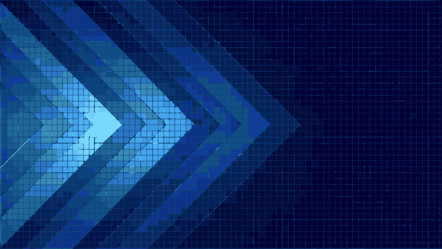abstract blue arrow background with geometric grid pattern and varying shades high quality professional detailed modern elegant stylish