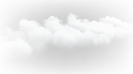 White clouds on a transparent background drifting in the sky during daylight hours in a calm setting © Liubov