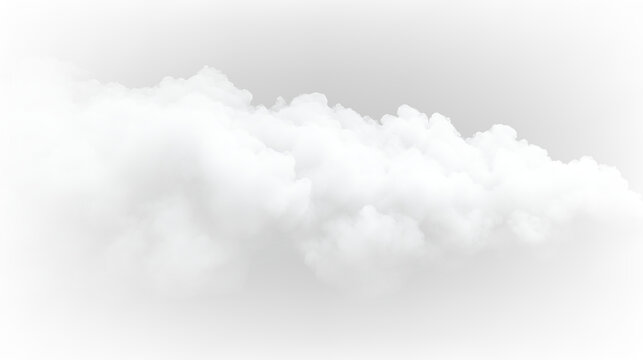 Gray cloud on a transparent background appearing in a digital artwork or design