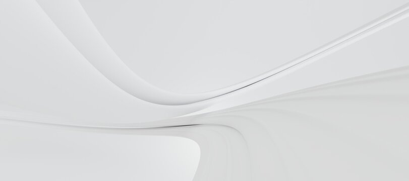 Smooth fluid white waves background with elegant flowing lines. Minimalist abstract silk texture for premium branding, luxury backdrop, and aesthetic design.