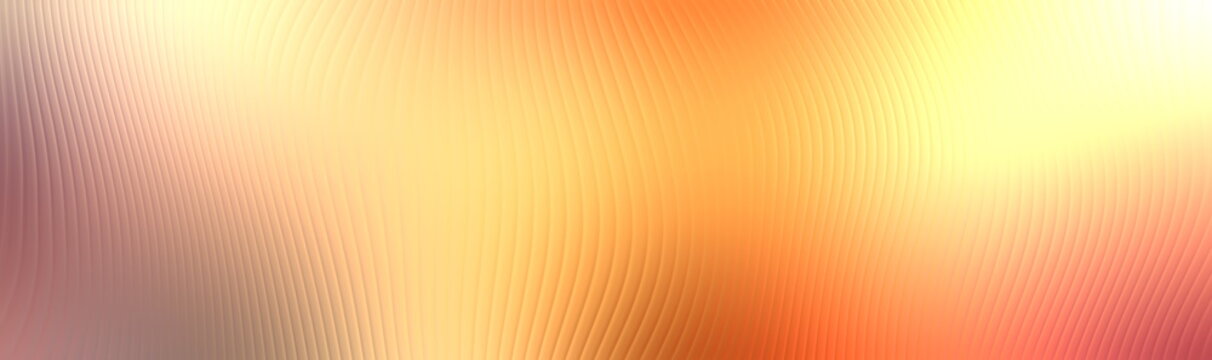 Abstract warm pastel curved line gradient background with soft ribbed waves