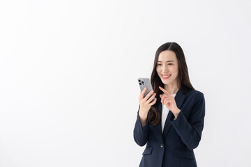 Fototapeta premium 女性 スマートフォン スマホ