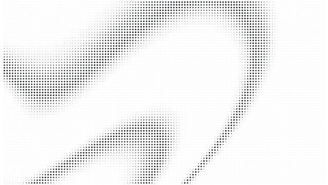 Abstract composition of dots and lines in a dynamic arrangement with black and white abstract art abstract halftone
