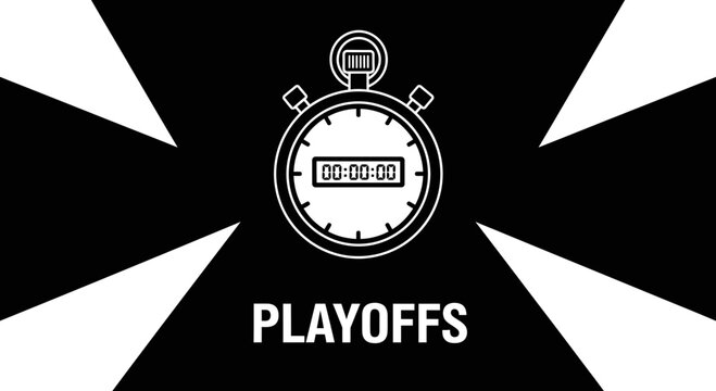 A Conceptual Visual Of Playoff Time And Countdown With Bold Background