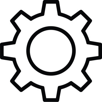 Gear icon, setting icon vector illustration with modern flat style for configuration, system management, and application interface design