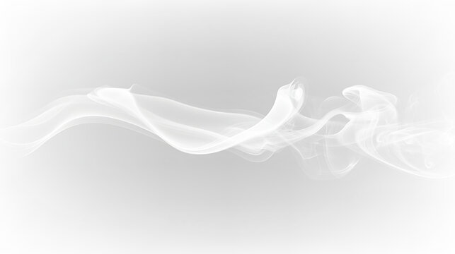 Smoke swirls on a transparent background creating a flowing pattern and shape in the air during a quiet moment of expression