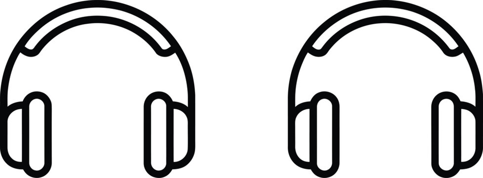 Headphone icon, customer services icon vector illustration with modern flat style for support communication and help desk interface design