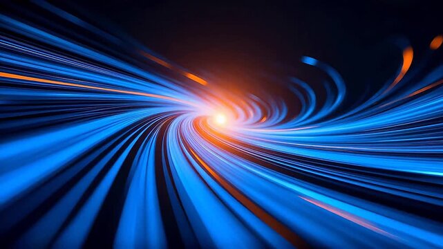 Abstract light streaks in motion