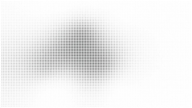 Abstract pattern of black dots fading into white background with dot matrix abstract halftone background geometric