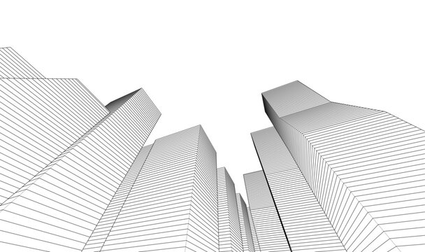 ​​abstract architecture 3d illustration background