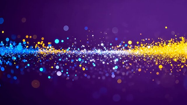 Colorful abstract light particles