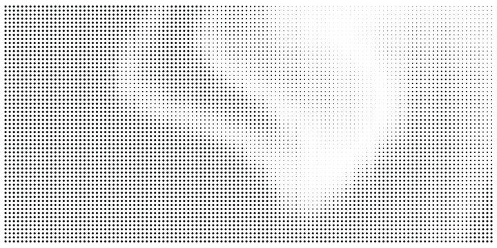 Halftone dots texture abstract graphic design with black and white screen print halftone
