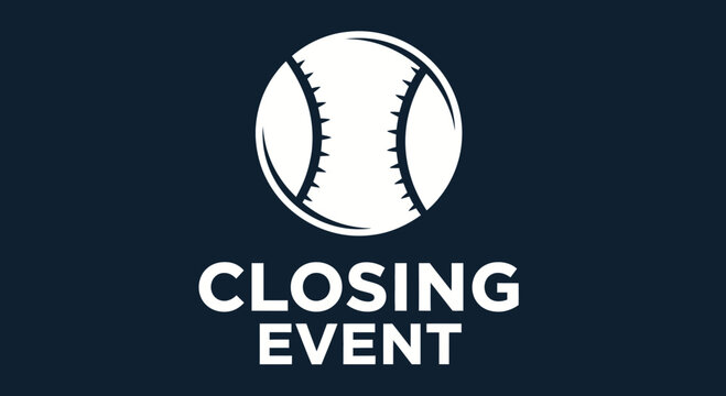 Baseball Closing Event Announcement: A Sports-Themed Invitation Illustration