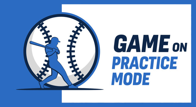 Baseball Practice Mode: A Vibrant Graphic Depicting Training Preparation and Gametime Action