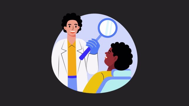Dentist holding a scaler   Animation Alpha Channel 