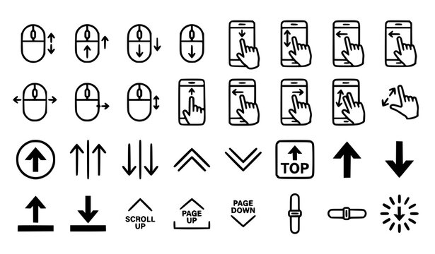 Computer navigation icons set