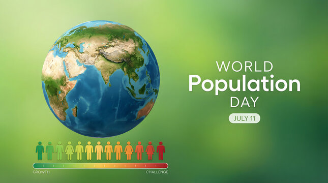 World population day, July 11, global earth, human population growth