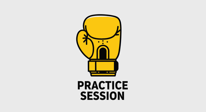 Boxing Training Session Graphic Representing The Concept Of Practice And Technique