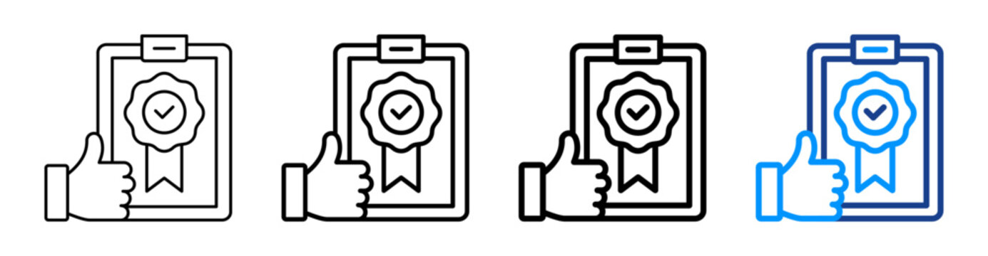 Quality Assurance Icon Different Style Outline Collection Set