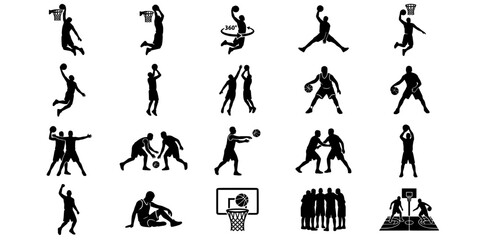 Basketball Slam Dunk Athlete Silhouette © T-Shop
