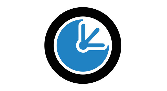 Abstract clock icon representing time management, deadlines, and time efficiency concepts