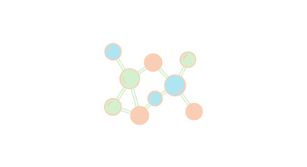 Fototapeta premium Abstract molecular structure in pastel colors for scientific and educational visual representation