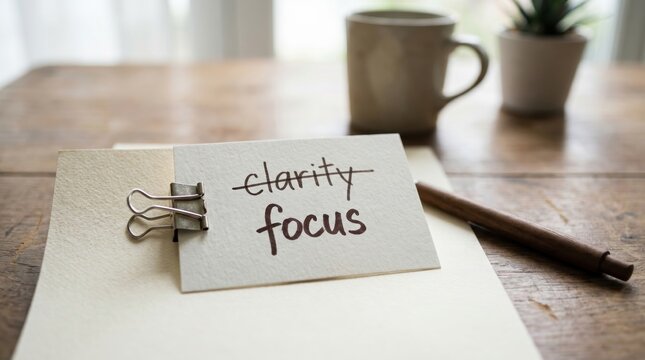 Minimal Card with Word Focus and Clarity