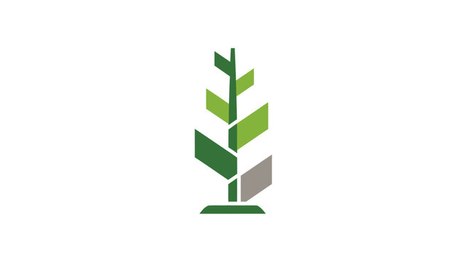 Abstract Geometric Tree Logo Representing Growth, Nature, and Eco-Friendliness without a comma