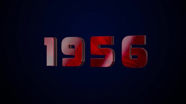 1956 Historical Year Animation - Cinematic Metallic Text