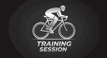 Fototapeta premium Cyclist Training Session Icon Depicting Sports and Exercise in a Simple Vector Style