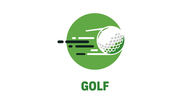 Dynamic Golf Ball Graphics Representing Speed And Precision For Sporting Projects and Branding
