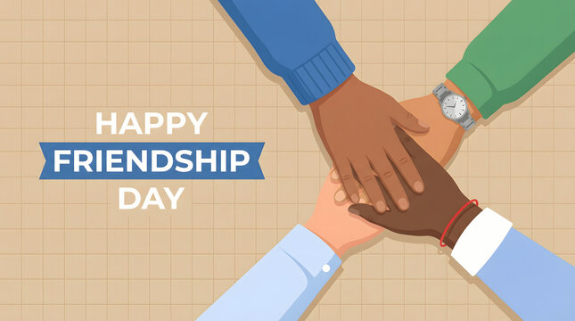 Hands together friendship day