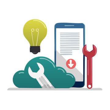 Cloud Computing Services and Technical Support Concept