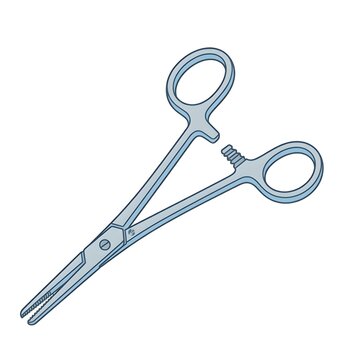 Medical Forceps Vector Illustration &ndash; Surgical Healthcare Instrument