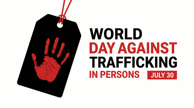 World Day Against Trafficking in Persons awareness tag