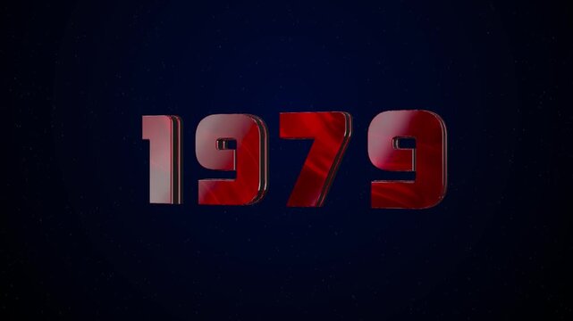 1979 Historical Year Animation - Cinematic Metallic Text