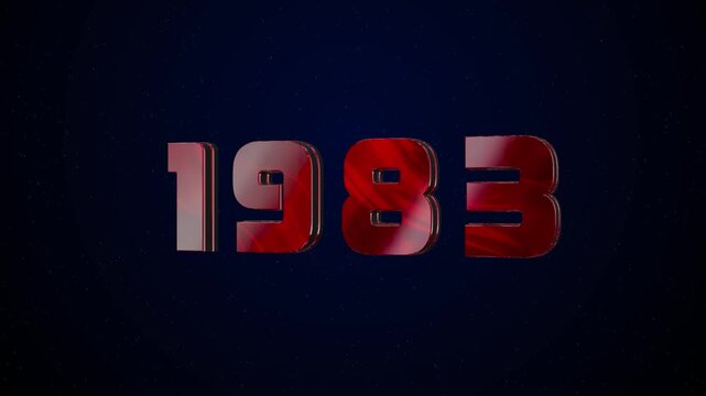 1983 Historical Year Animation - Cinematic Metallic Text
