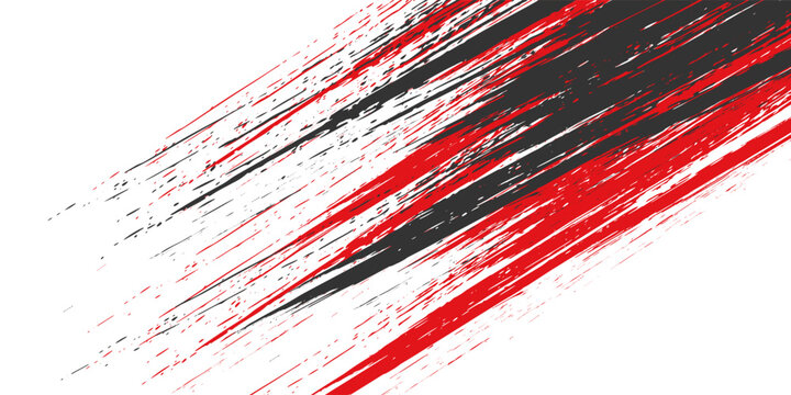 black red dragon decal brush fire volcano lava sakura Asia Japan anime style illustration sporty background banner, vector