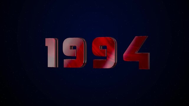 1994 Historical Year Animation - Cinematic Metallic Text