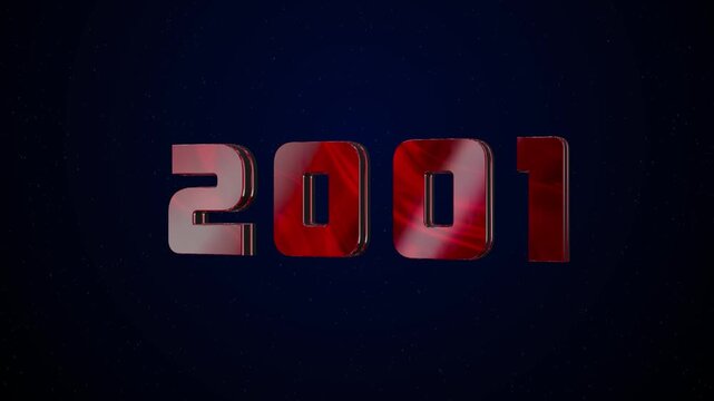 2001 Historical Year Animation - Cinematic Metallic Text