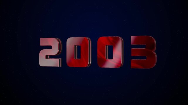 2003 Historical Year Animation - Cinematic Metallic Text