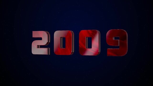 2009 Historical Year Animation - Cinematic Metallic Text